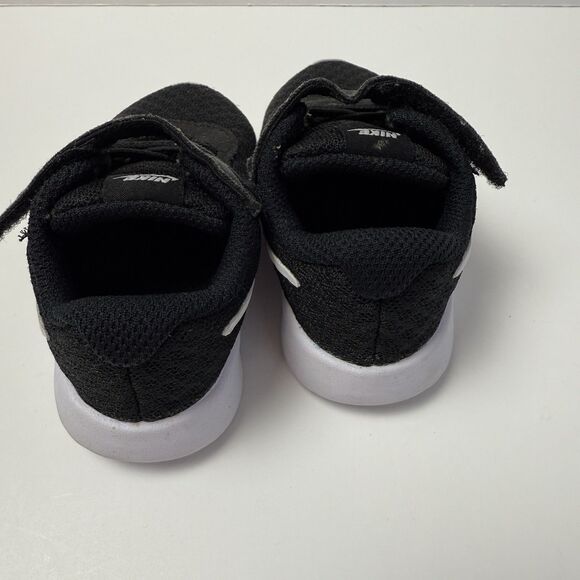 Nike Tanjun EasyOn TDV Toddler Shoes 4C Black White Lightweight Sneakers Baby - Picture 4 of 10